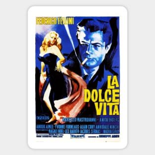 La dolce vita- MOVIE POSTER - Retro - Vintage Sticker